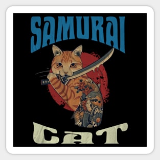 Catana Samurai Cat Sticker